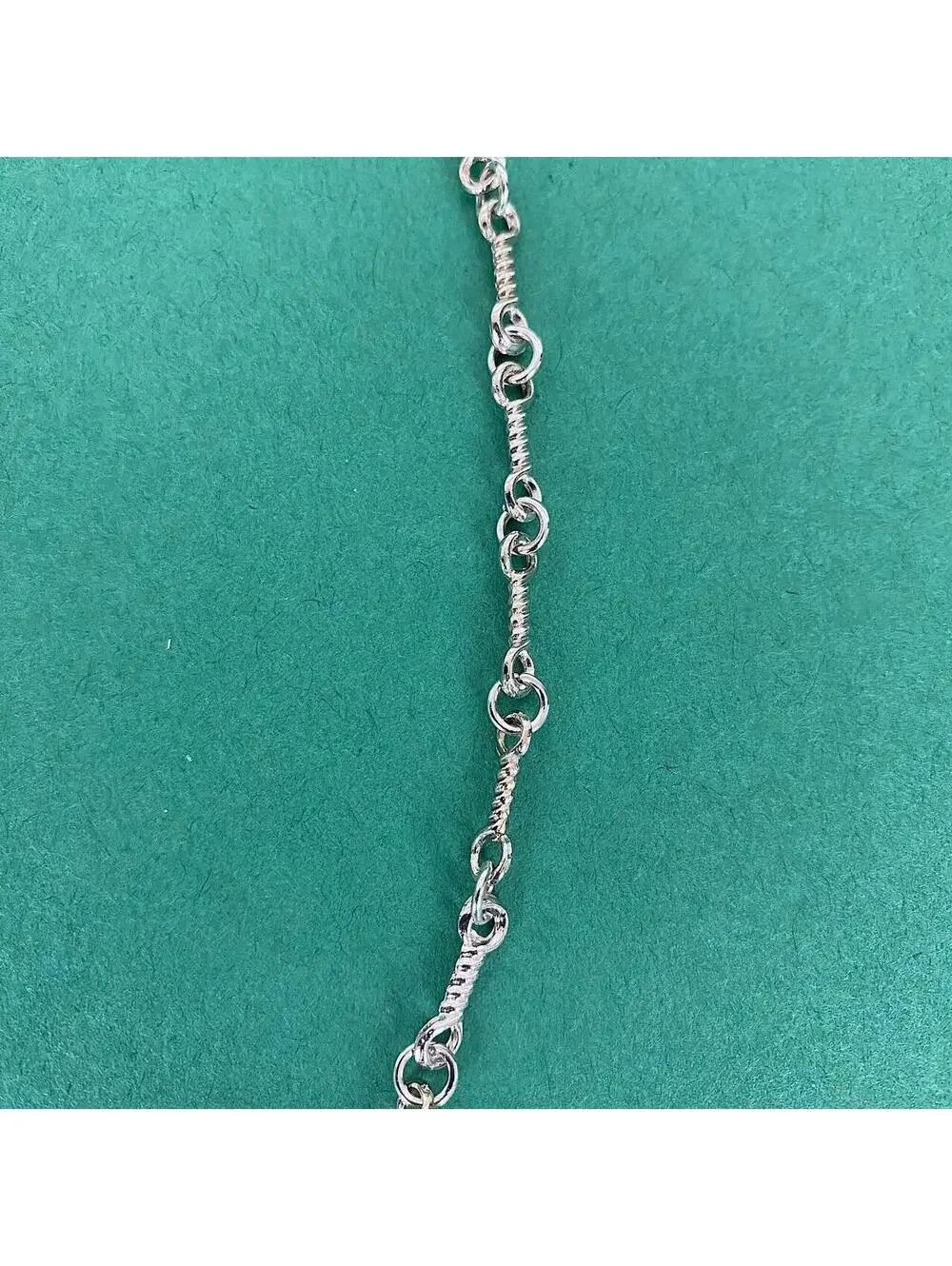 Vintage Cyber y2k style Double Cross Silver Necklace. Rhinestone Cross. 19.5 inc
